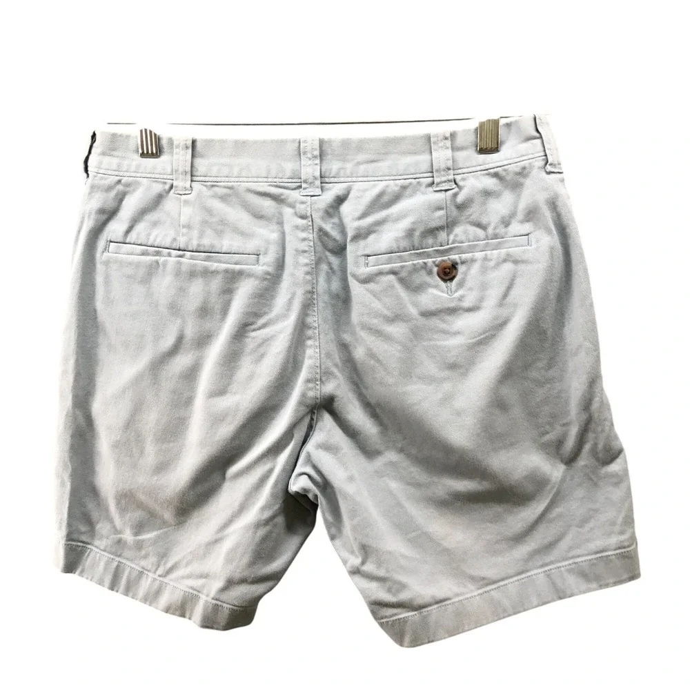 J. Crew 7'' Flex Chino Short Mens 30 Light Blue Cotton Stretch Flat Front Lightw